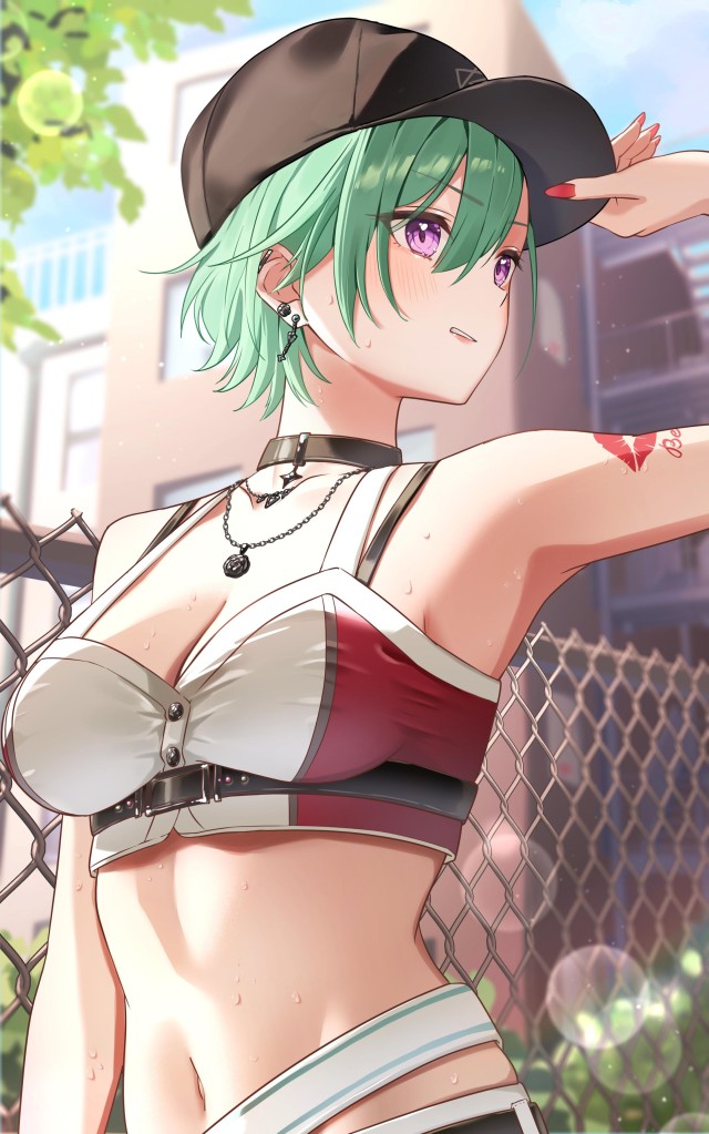 【二次】緑髪女子画像　その２